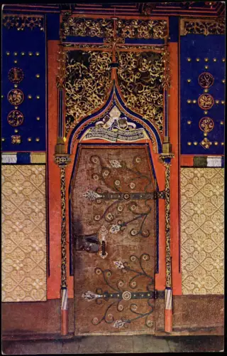 Ansichtskarte Salzburg Festung Hohensalzburg gotische Tür goldene Stube 1914