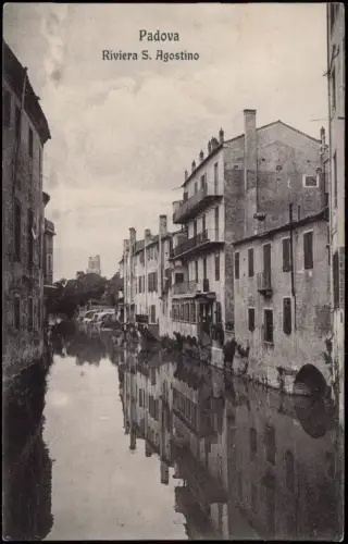 Cartolina Padua Padova Riviera S. Agostino 1917