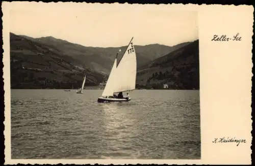 Ansichtskarte Zell am See Segelboot auf dem Zeller-See 1930
