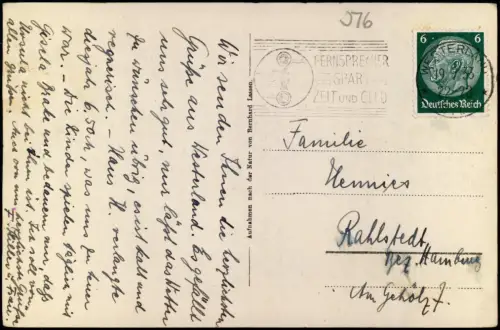 Ansichtskarte Insel Sylt Sylt Seestudie Sturm 1933