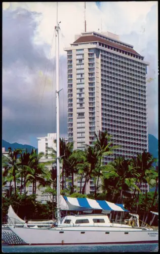 Postcard Honolulu Ala Moana Americana Hotel Hawai 1979