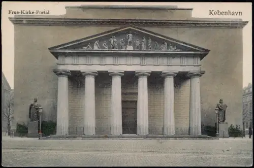 Postcard Kopenhagen København Frue-Kirke-Portal colorierte AK 1907