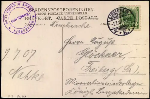 Postcard Kopenhagen København Frue-Kirke-Portal colorierte AK 1907