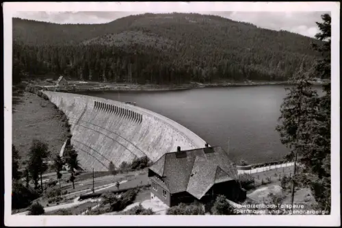 Ansichtskarte Forbach (Baden) Schwarzenbach-Talsperre Staumauer 1930