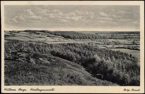 Ansichtskarte Eckernförde Hüttener Berge, Heidbergaussicht. 1942