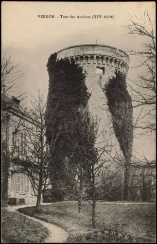 CPA Vernon Tour des Archives (XIIIe siècle) 1918
