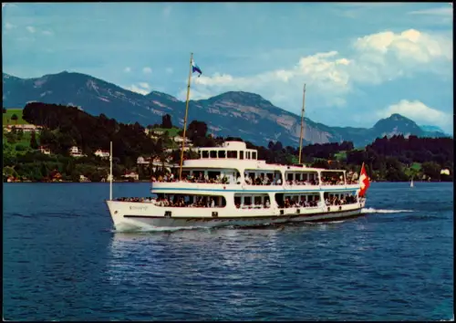 Ansichtskarte Luzern Lucerna Vierwaldstättersee, Schiff "Schwyz" 1980