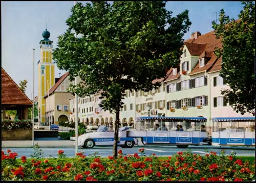 Ansichtskarte Freudenstadt Marktplatz mit Rathaus und Kurbähnle 1975