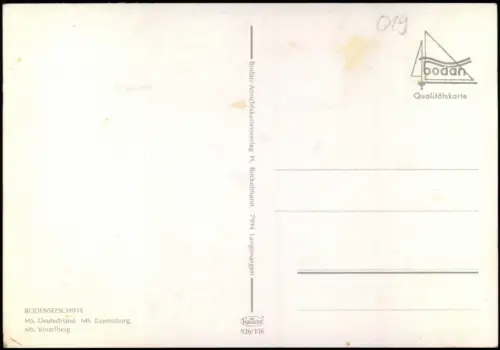 Bodensee Schiffe MS Deutschland, MS Ravensburg und MS Vorarlberg 1980