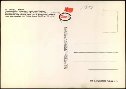 Postcard Istanbul Mehrbildkarte mit 4 Ortsansichten 1975