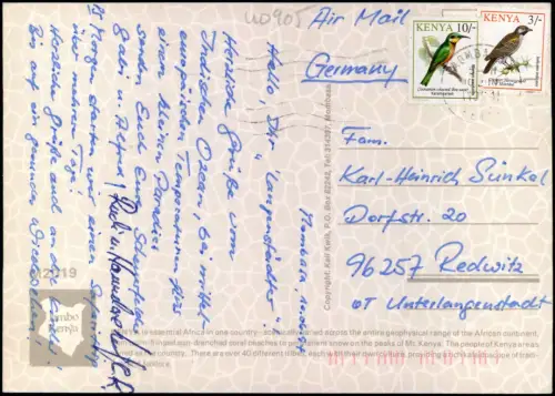 Postcard _Allgemein Mehrbild-AK Kenia Motive u.a. Einheimische 1994