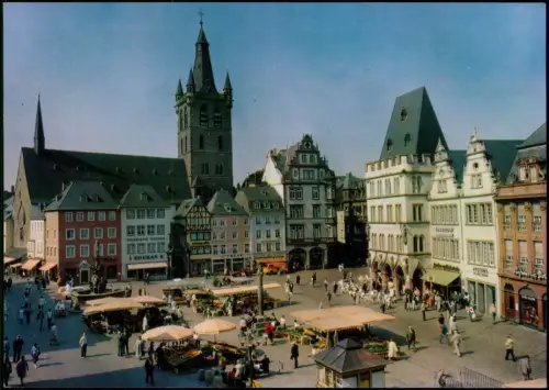 Ansichtskarte Trier Hauptmarkt Marktstände 1975