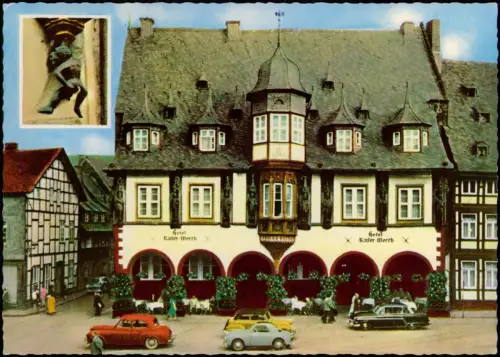 Goslar Hotel Kaiser-Worth Kaiserworth div. alte Autos Auto-Modelle 1955
