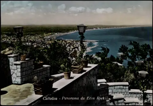 Cartolina Cattolica Panorama-Ansicht da Eden Rock 1954