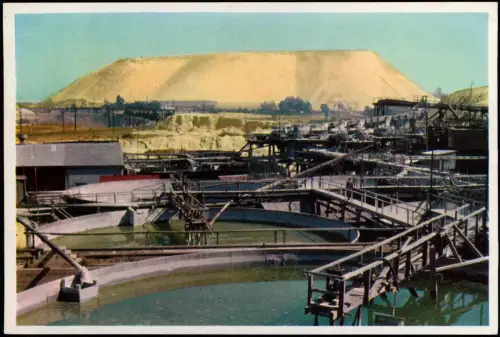 Postcard Johannesburg MINE DUMP Cyanide tanks 1970