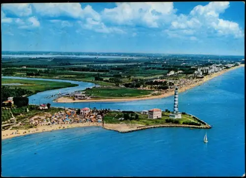 Cartolina Jesolo Italien Luftaufnahme Veduta aerea 1967