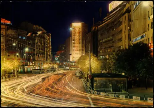 Belgrad Beograd (Београд) BEOGRAD Terazije Straßen-Ansicht bei Nacht 1970