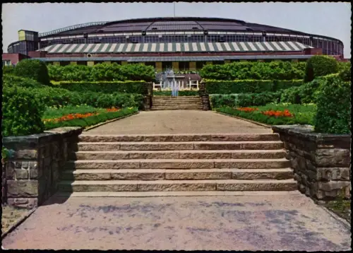 Ansichtskarte Dortmund Westfalenhalle mit Rosenterrasse 1965