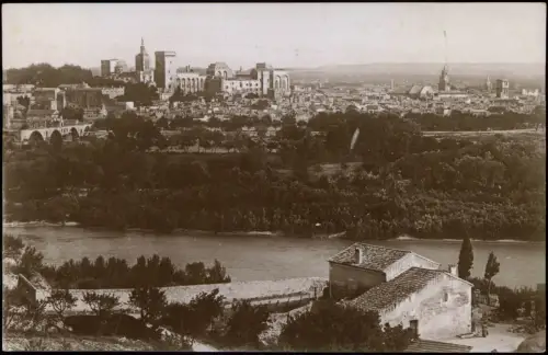 CPA Villeneuve-lès-Avignon Stadtblick 1918
