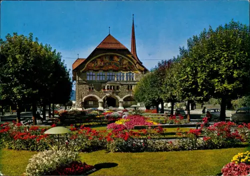 Ansichtskarte Le Locle L'Hôtel-de-Ville et ses jardins 1979