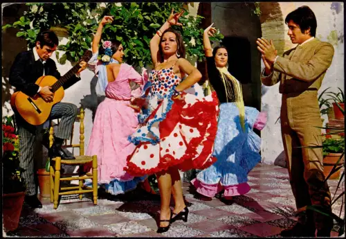 .Spanien SPAÑA TIPICA.E stampa típica. Spanien Typen tanzende Frauen 1979