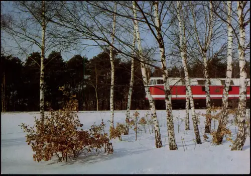 Ansichtskarte  Verkehr/KFZ - Eisenbahn, Schnee 1985