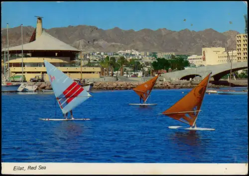 Eilat אילת Stadt Teilansicht Wassersport Rotes Meer Israel 1984