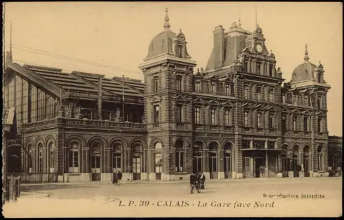 CPA Paris La Gare face Nord - Nordbahnhof 1915