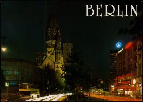 Charlottenburg-Berlin Kaiser-Wilhelm-Gedächtniskirche bei Nacht 2000