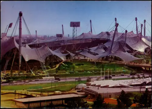 Milbertshofen-München Olympiapark Sporthalle und Olympiastadion MUNICH 1974