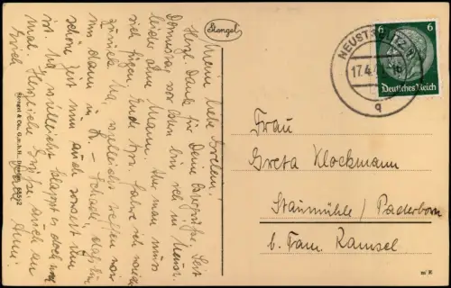 Ansichtskarte Neustrelitz An der Orangerie 1941