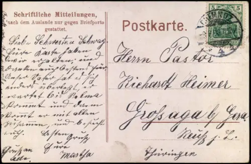 Ansichtskarte Chemnitz Rosenplatz Park 1908