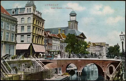 Postkaart Utrecht Utrecht Oude Bracht Viebrug 1909