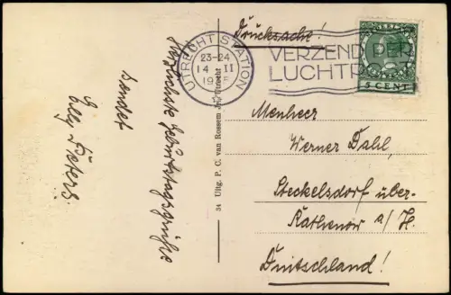 Postkaart Utrecht Utrecht Vesting-Kazerne, Soldaten 1935