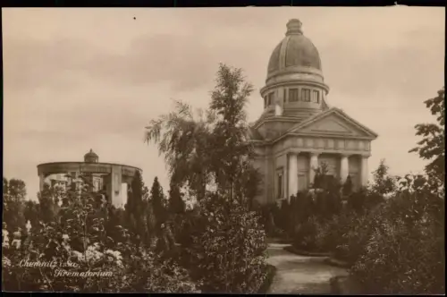 Ansichtskarte Chemnitz Partie am Krematorium 1928