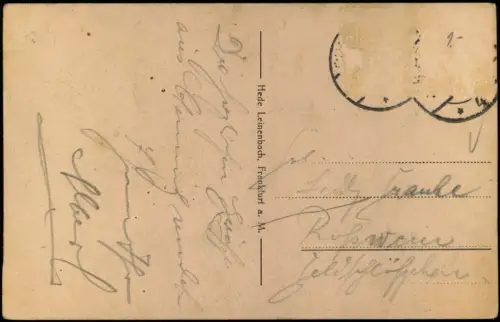 Ansichtskarte Chemnitz Rathaus Kaffee - Gastraum 1918