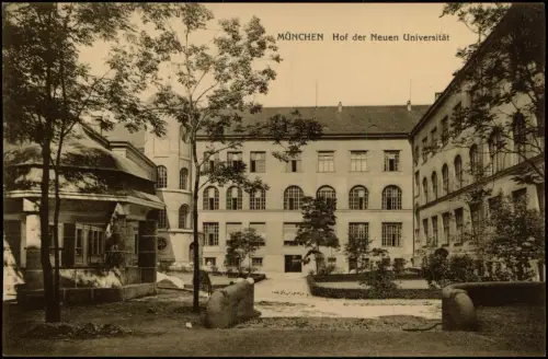 Ansichtskarte München Hof der Neuen Universität 1918