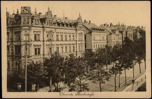 Ansichtskarte Chemnitz Reichsstraße 1914