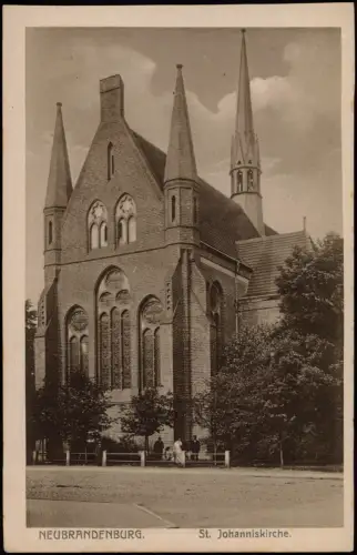 Ansichtskarte Neubrandenburg St. Johanniskirche. 1922