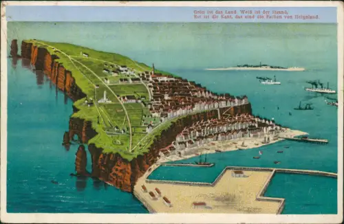 Helgoland (Insel) Luftbild Helgoland Vogelschau-Perspektive 1910