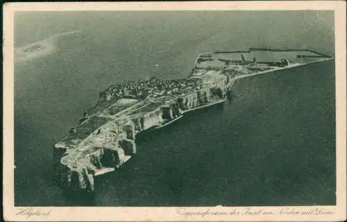 Helgoland (Insel) Luftbild Flugzeug-Aufnahme der Nordsee-Insel 1920