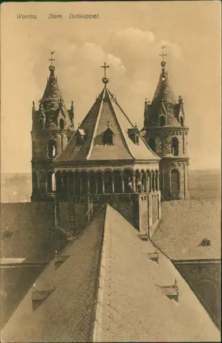 Ansichtskarte Worms Dom Ostkuppel 1910