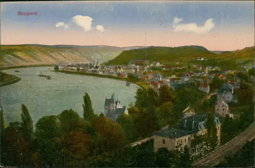 Ansichtskarte Boppard Panorama-Ansicht Rhein Partie 1910
