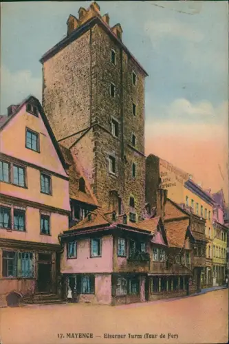 Ansichtskarte Mainz MAYENCE Eiserner Turm (Tour de Fer) 1926
