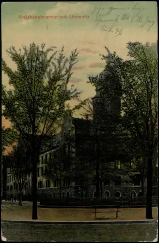 Ansichtskarte Chemnitz Kreishauptmannschaft 1917