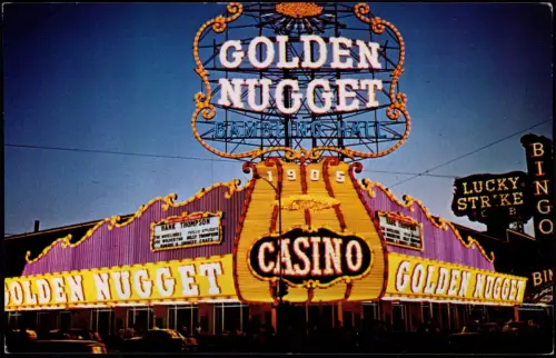 Postcard Las Vegas The Golden Nugget Casino Nevada 1972  USA