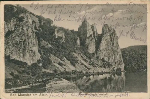 Bad Münster am Stein-Ebernburg Nahe Partie am Rheingrafenstein 1925