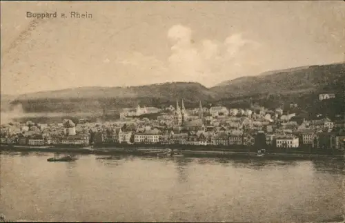 Ansichtskarte Boppard Panorama-Ansicht Blick vom Rhein aus 1920