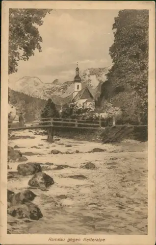 Ramsau bei Berchtesgaden Umlandansicht Ramsau gegen Reiteralpe 1910