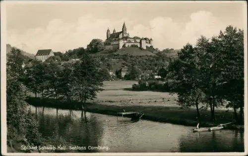 Ansichtskarte Schwäbisch Hall Schloss Kloster Comburg (Fernansicht) 1936